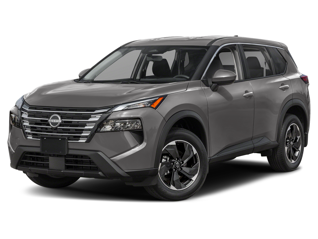 2024 Nissan Rogue SV in Gun Metallic — front three-quarter view
