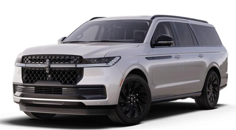2025 Lincoln Navigator Reserve-L in Pristine White Metallic Tri-Coat — front three-quarter view