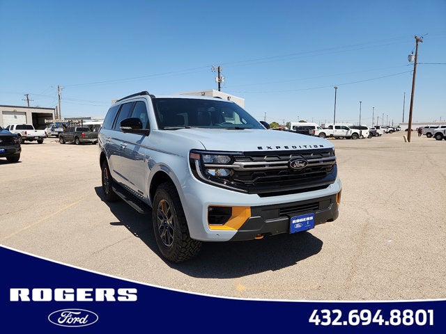 2026 Ford Expedition Tremor in Glacier Gray Metallic Tri-Coat — front three-quarter view