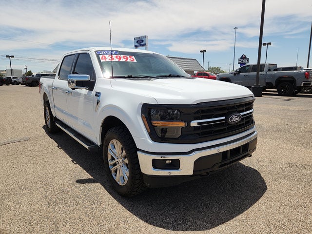 2024 Ford F-150 XLT in Oxford White — front three-quarter view