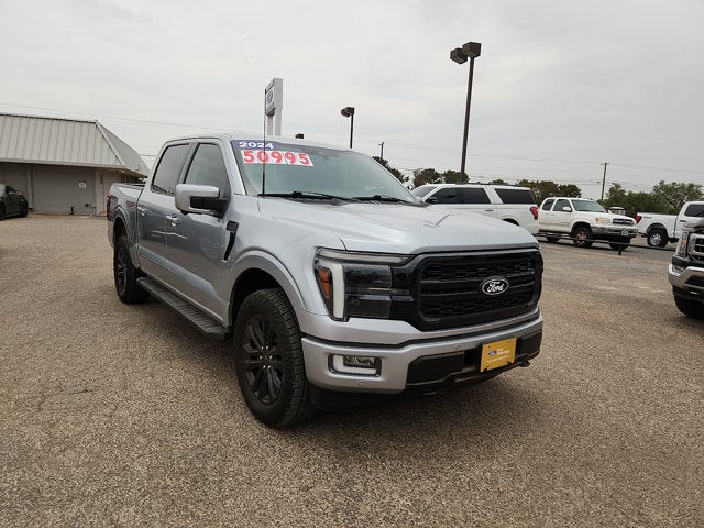 2024 Ford F-150 LARIAT in Silver Metallic — front three-quarter view