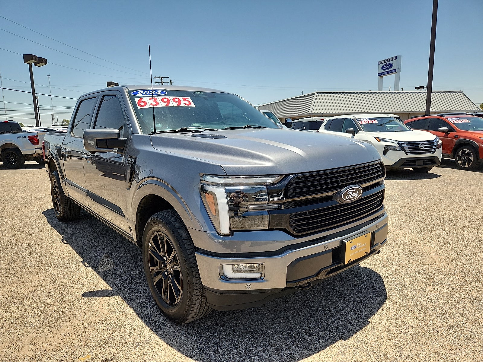 2024 Ford F-150 Platinum in Carbonized Gray Metallic — front three-quarter view